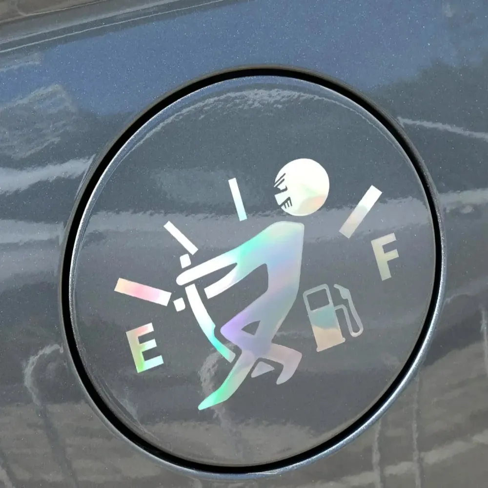 Samolepka na auto s človíčkem