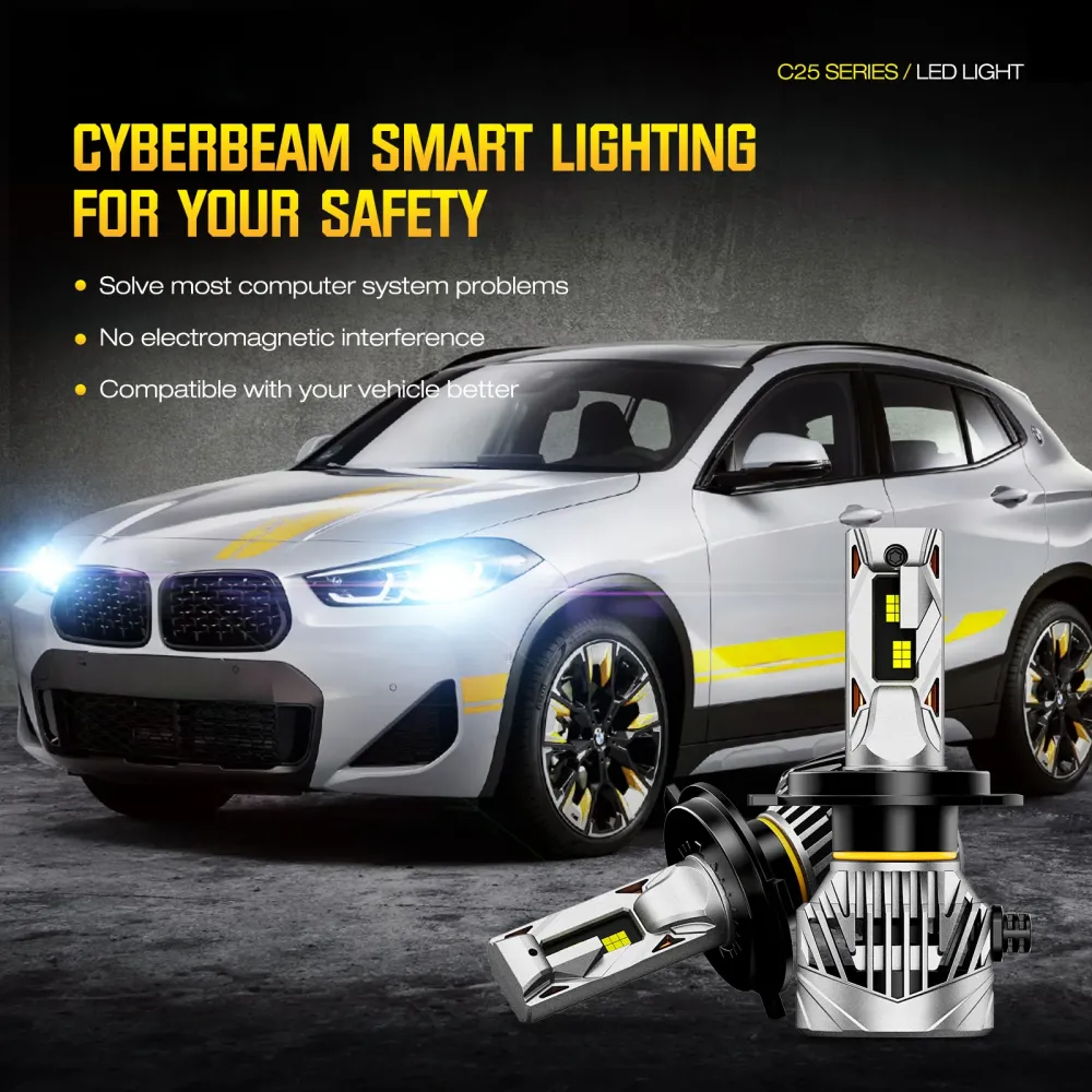 NOEIFEVO H4 Auto Scheinwerfer, 30 000 Lumen, 130 W, 6500 K Bílá, IP68 Vodotěsný, 100 000 hodin životnosti, potkávací dálko...