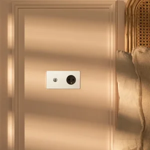 Kew Dual Toggle & Danish Type K Socket - Polished Nickel | Black