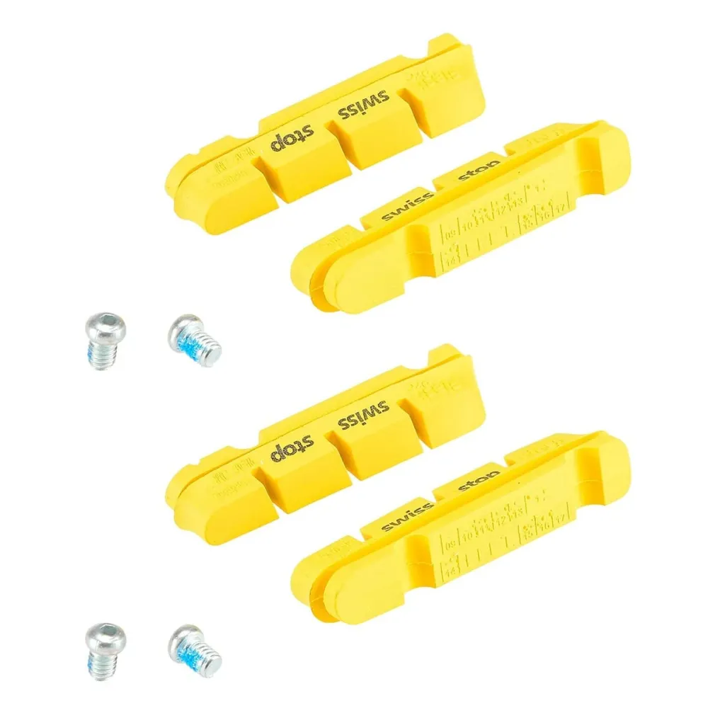Sada 4 bot SWISS STOP FLASH Carbon Yellow