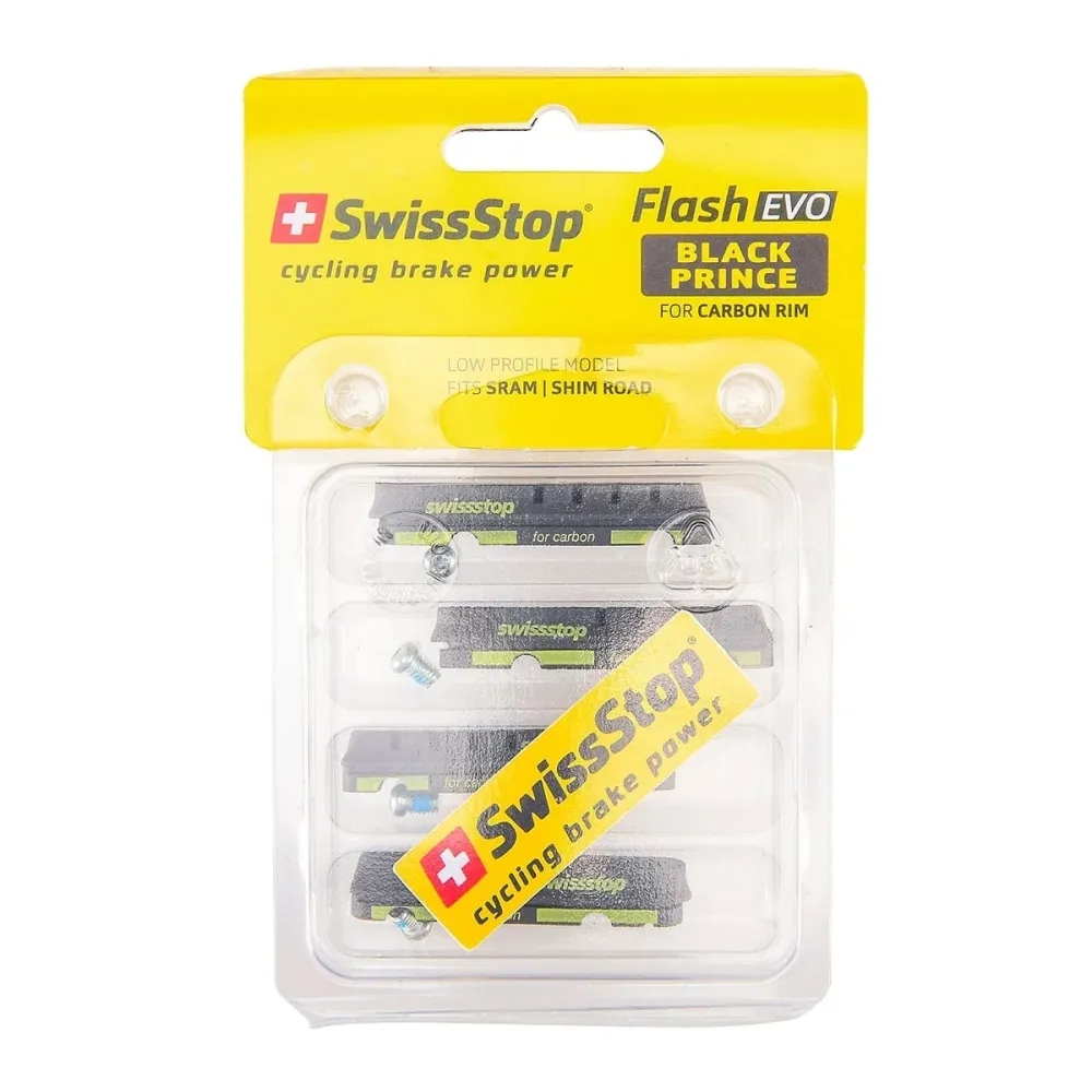 Sada 4 bruslí SWISS STOP FLASH EVO Carbon Black