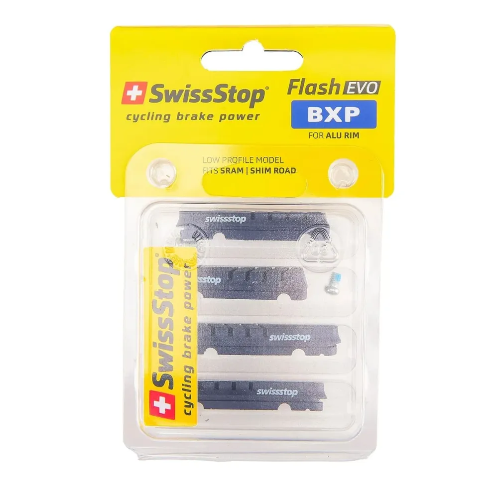 Sada 4 hliníkových bruslí SWISS STOP FLASH EVO Blue
