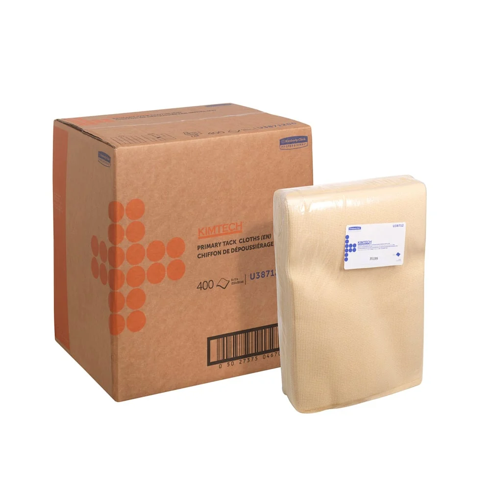 KimTech® Auto key Tack wipes - flat cloth / white - 4 bags x 100 sheets | Cardboard (4 bags)
