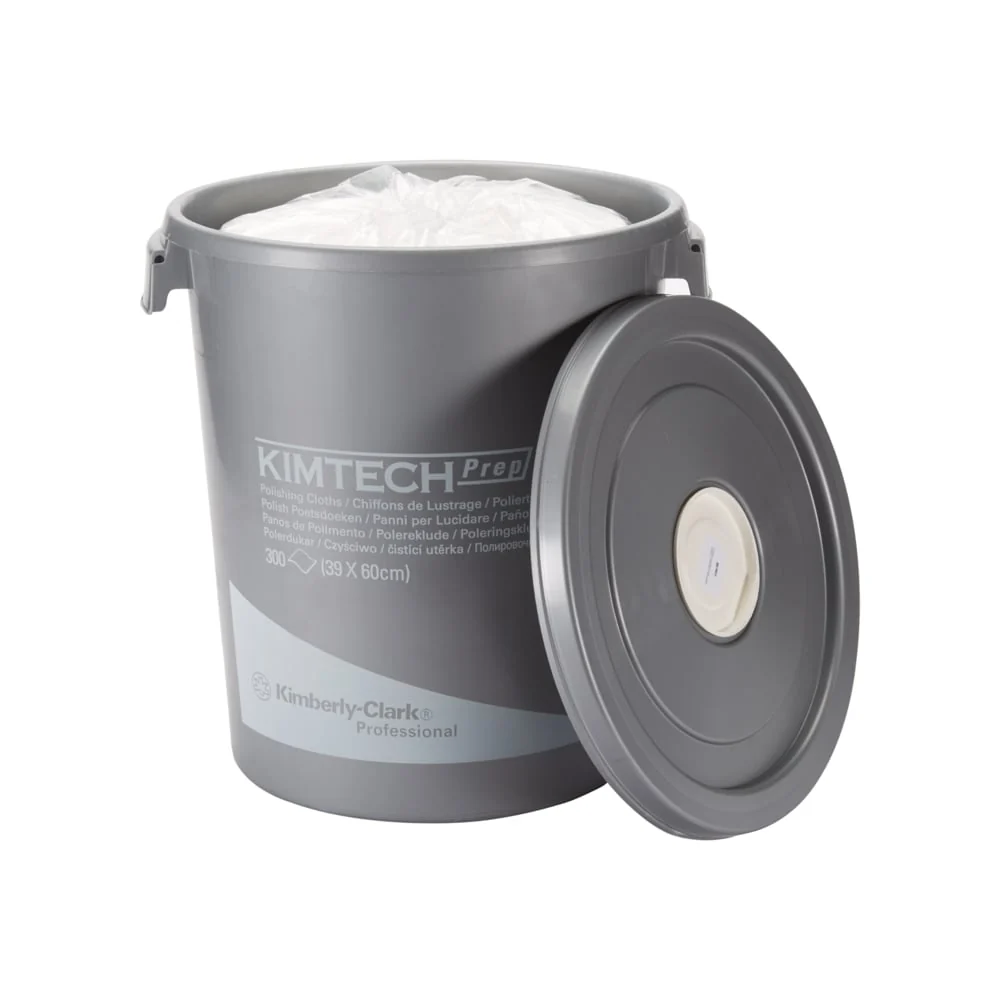 Automatic KIMTECH® Polish towels - Spendeimer / White - 1 Bucket X 300 Sheets | Cardboard (1 donor)