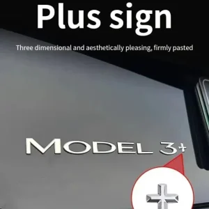 Tesla Model 3+ Long Range " +" Logo Silver