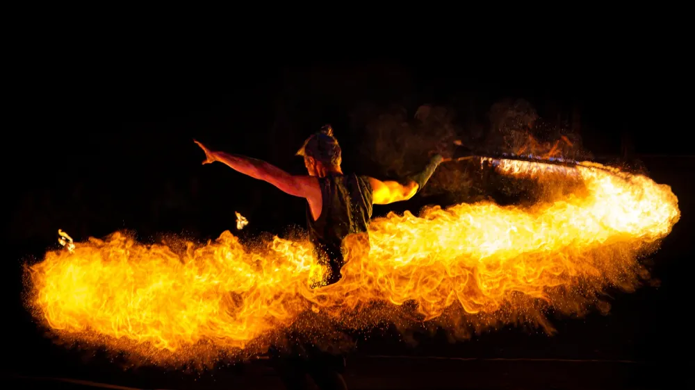 Ohnivý lycopodium meč Firelovers