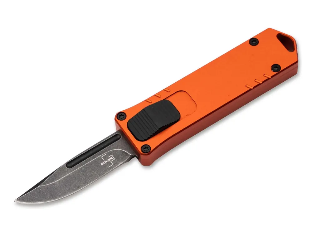 Böker Plus USA USB OTF Burnt Orange Nůž