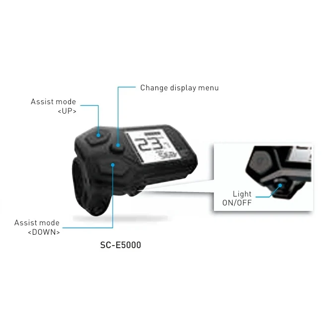 SHIMANO Steps SC-E5000 I-Spec EV screen