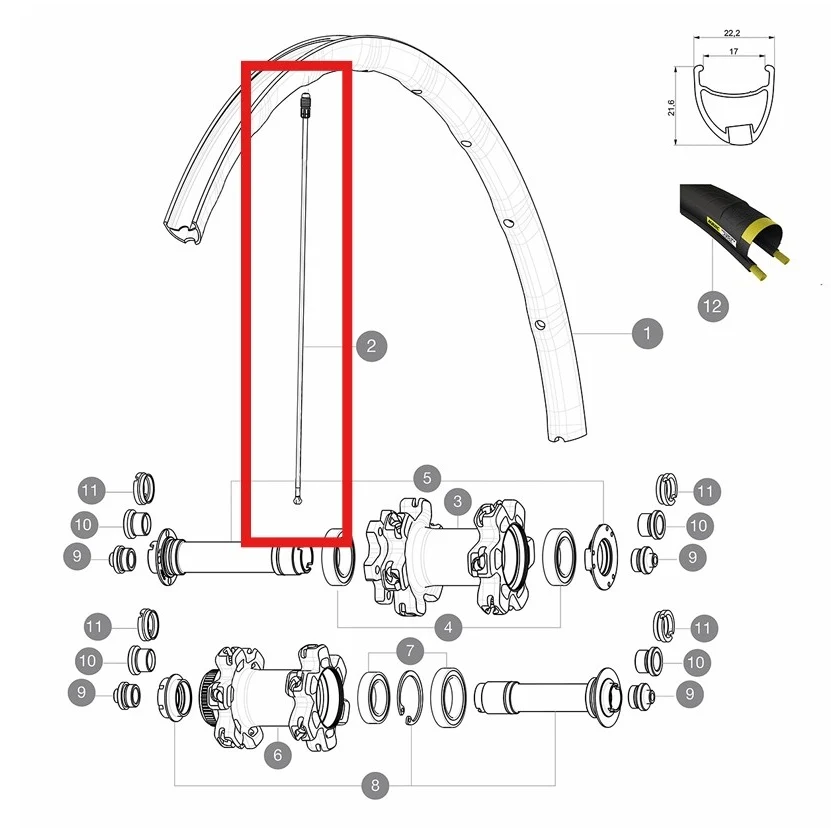 Sada 12 předních disků MAVIC KSYRIUM PRO ALLROAD 291,5 mm