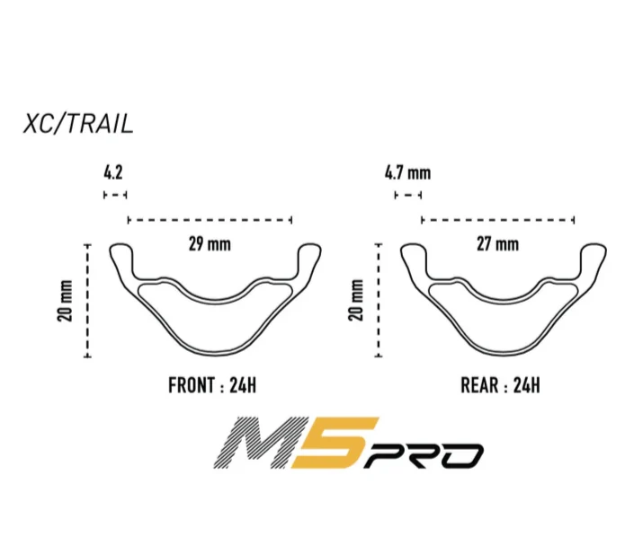 ENVE M5 PRO 29" 29mm přední ráfek